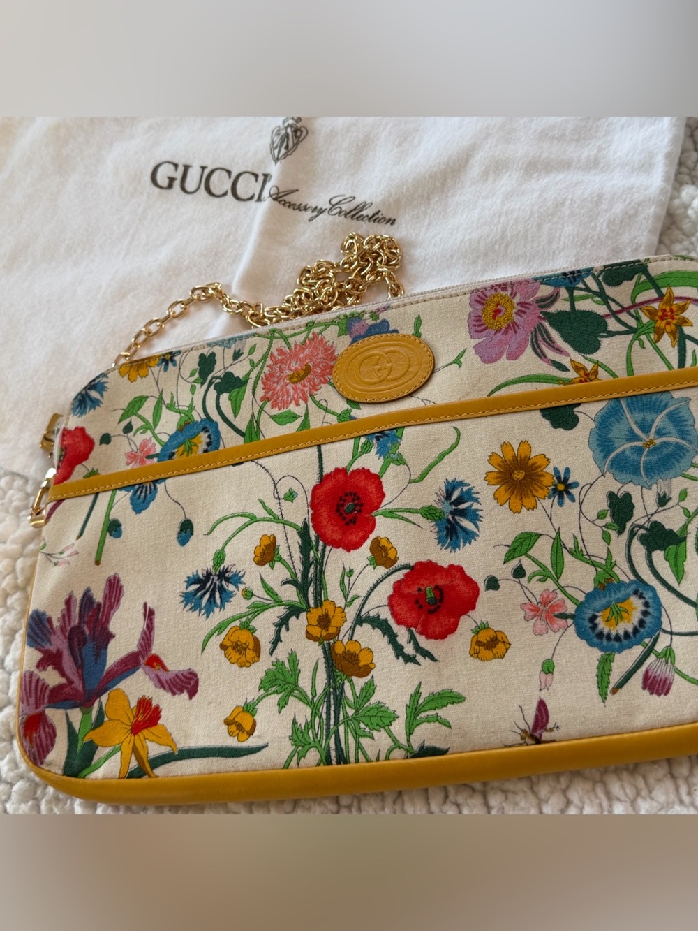 Authentic: Gucci Flora Clutch converted to bag - Picture 9 of 10